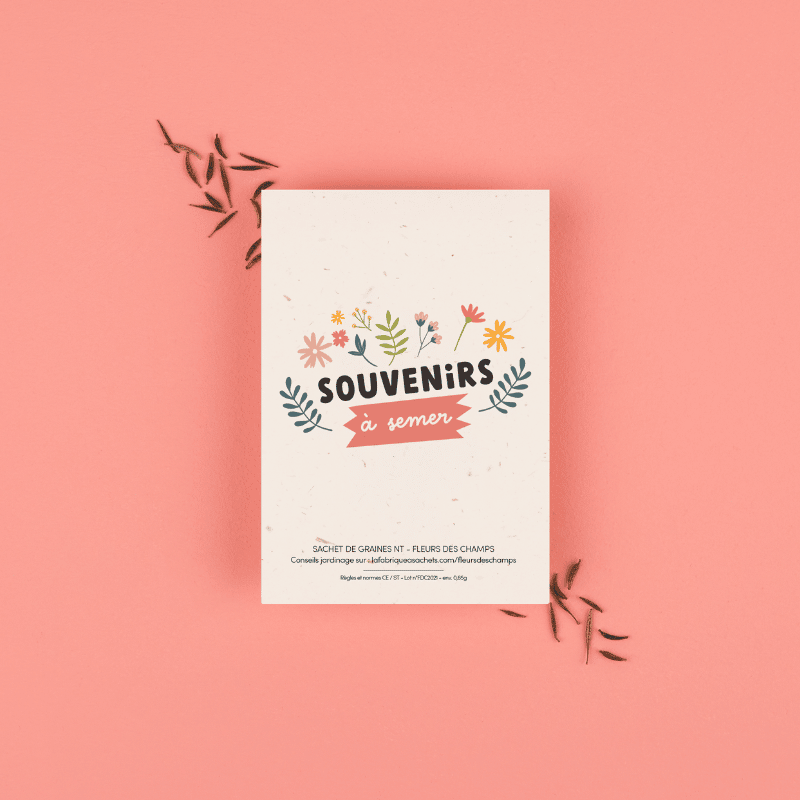Souvenirs om te zaaien - Pakje wilde bloemenzaden