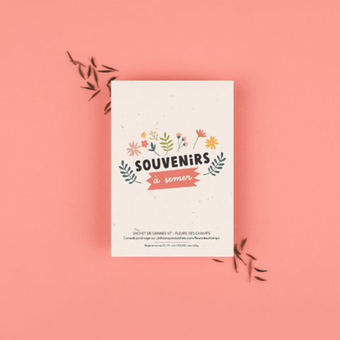 Souvenirs om te zaaien - Pakje wilde bloemenzaden