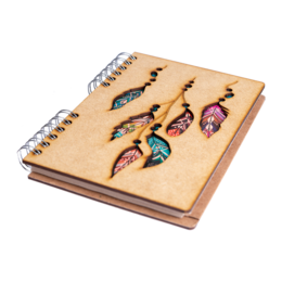 Duurzaam Houten Notitieboek – KOMONI – Dreamcatcher – Gerecycled papier – Navulbaar – DRO5G