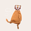 Doudou Tigre en double gaze de coton camel
