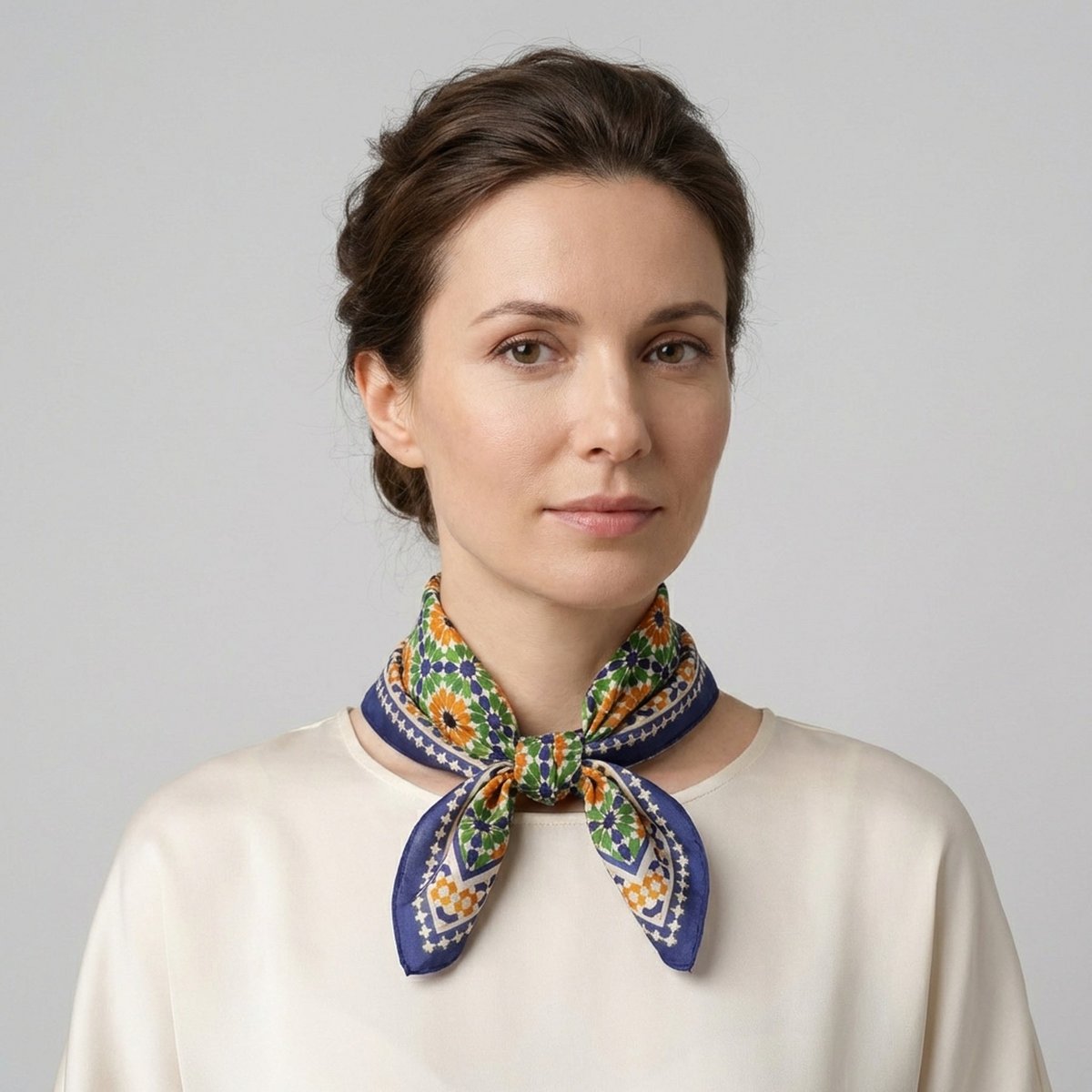 Islamic Art Print Square Silk Scarf Nur