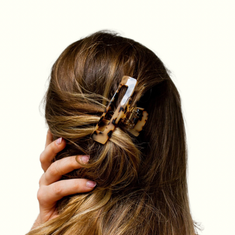 Pince à cheveux moyenne YOSMO – Acétate de cellulose de qualité supérieure – Durable et forte adhérence