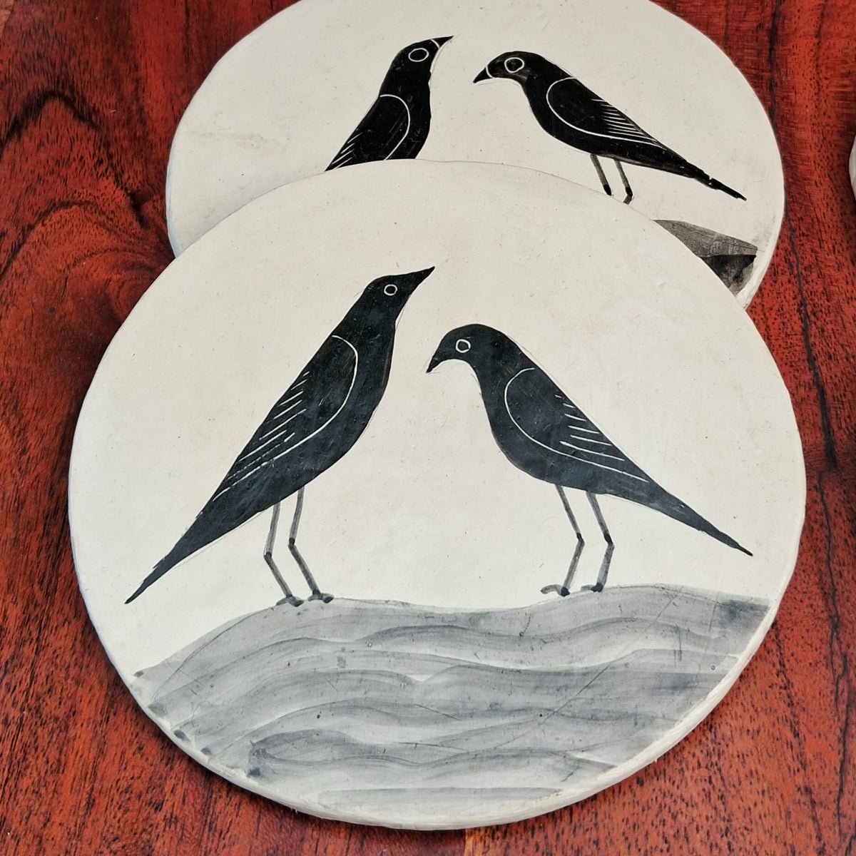 Coasters | painted Couple Bird Handcrafted Hand-painted
