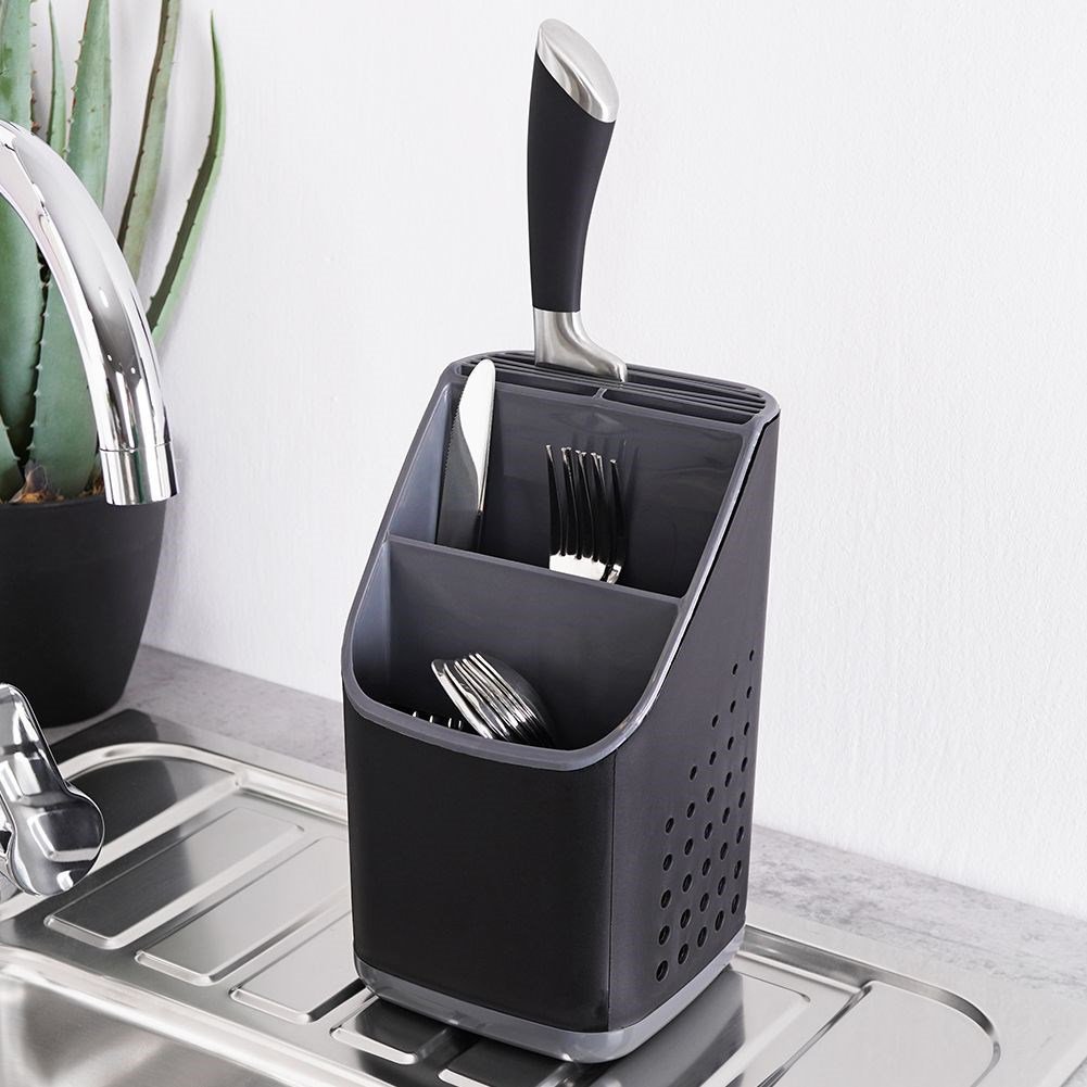 Cutlery holder / drainer plastic 14x12.5x23cm