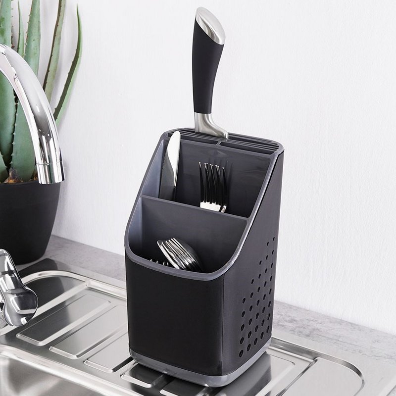 Cutlery holder / drainer plastic 14x12.5x23cm