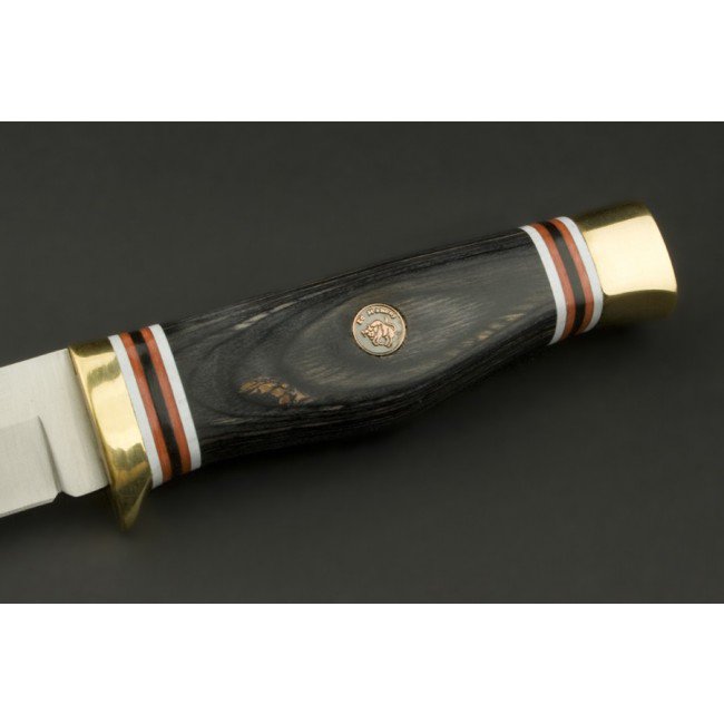 ED MAHONY Ebony Hunter, coltello da caccia, 440C