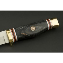 ED MAHONY Ebony Hunter, couteau de chasse, 440C