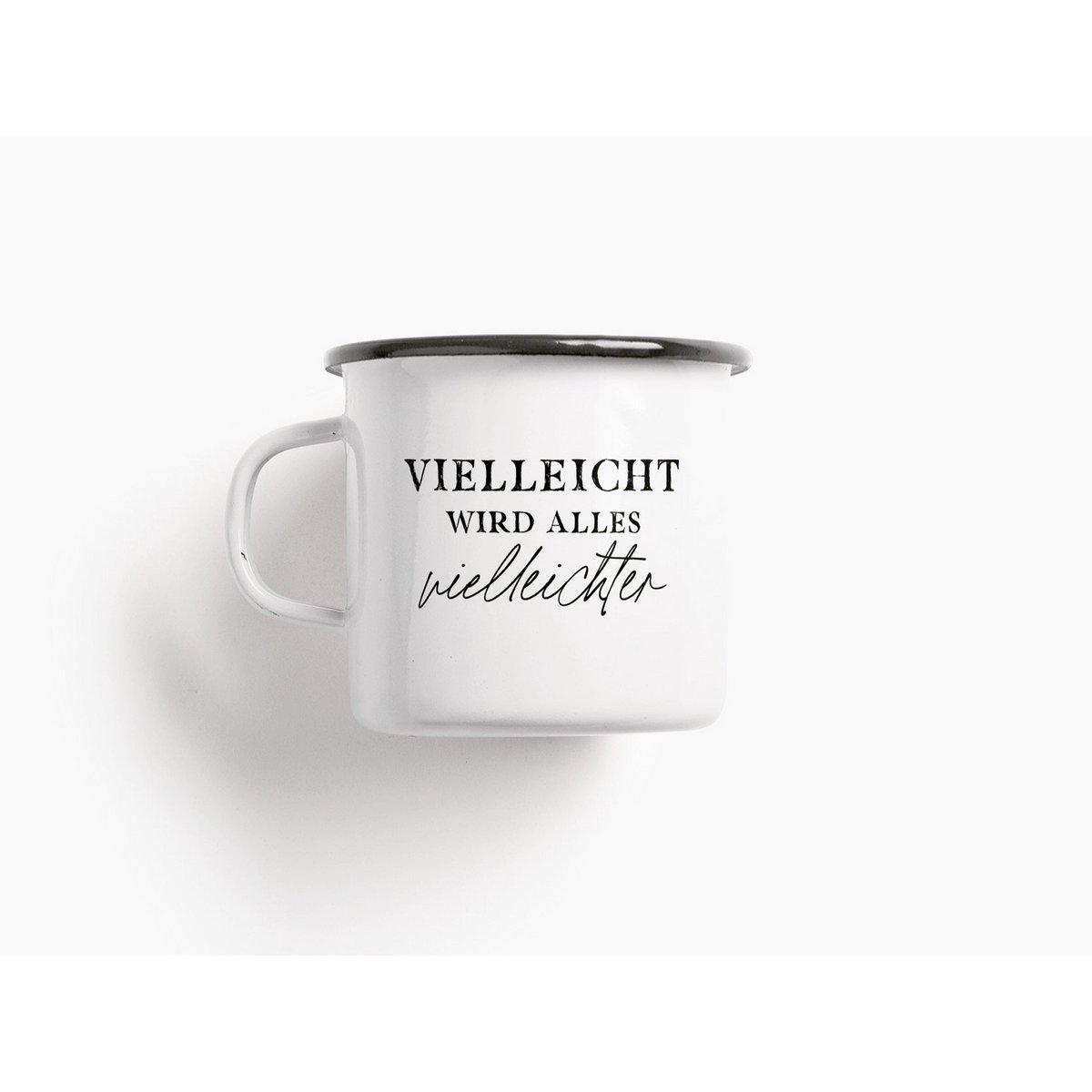 Tasse aus Emaille / Vielleichter