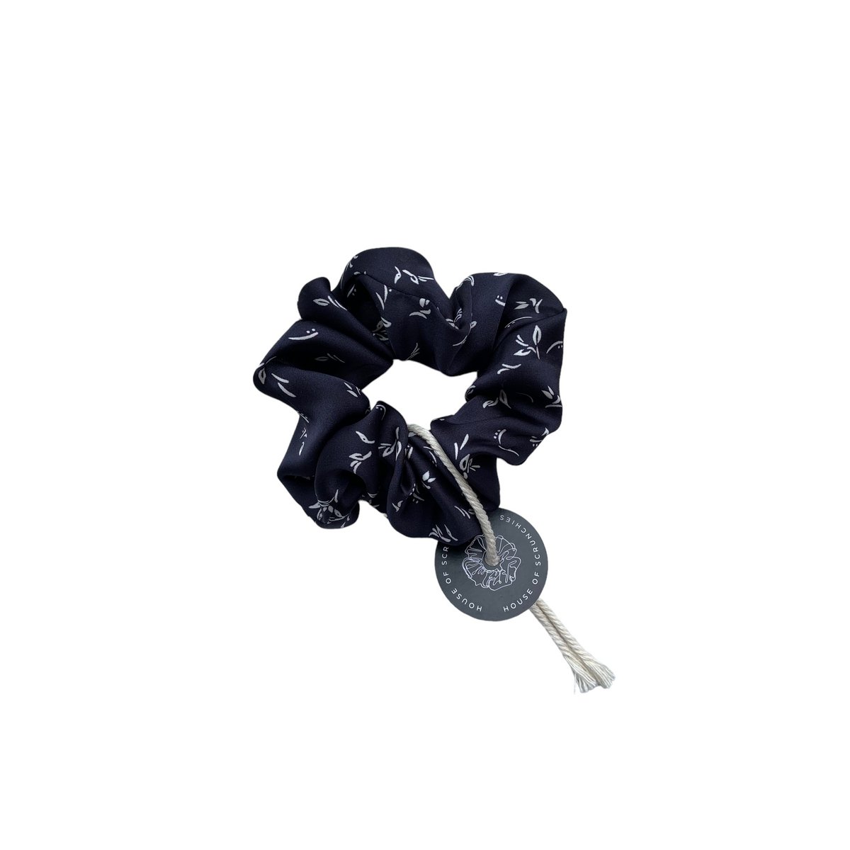 Scrunchie - Navy Flowers - Genbrug