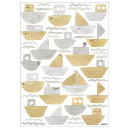 Watercolor boats wall sticker
