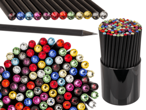 Black pencil with Swarovski stone,
