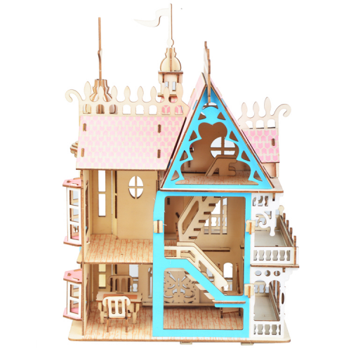 Building kit Dollhouse 'Villa Fantasia'- mini 1:48- color
