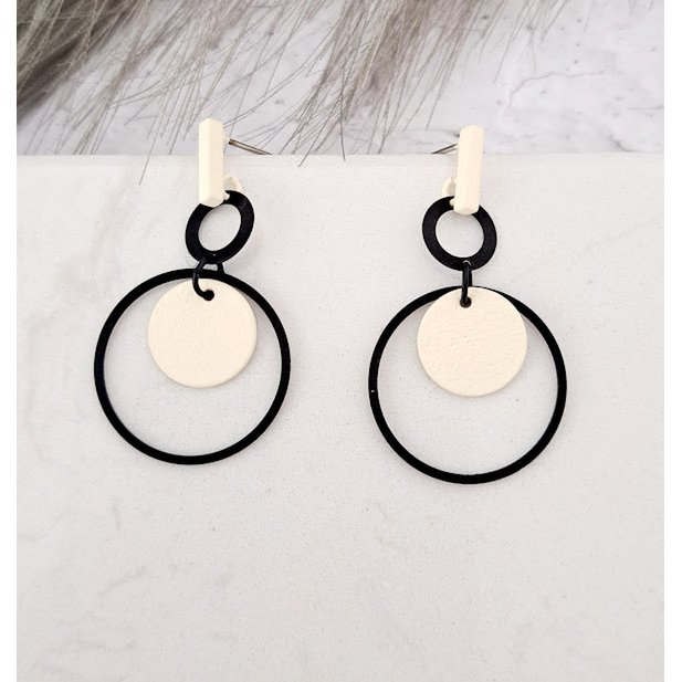 oorbellen - Black&White - Lona