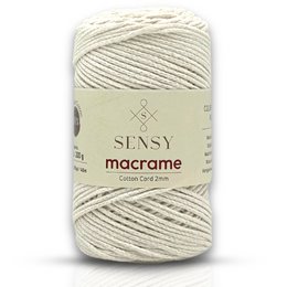 Sensy Premium 2 mm - 160 yards 100 % genanvendt bomuldsmacrame-ledning