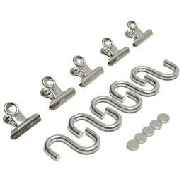 Robusto scaffale da parete FENCY - pacchetto accessori