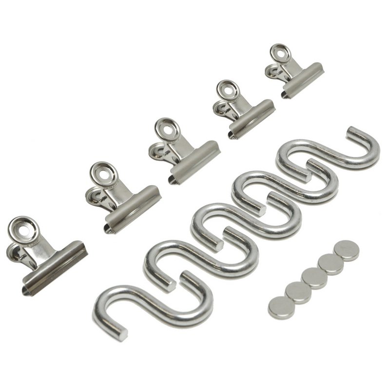 Robusto scaffale da parete FENCY - pacchetto accessori