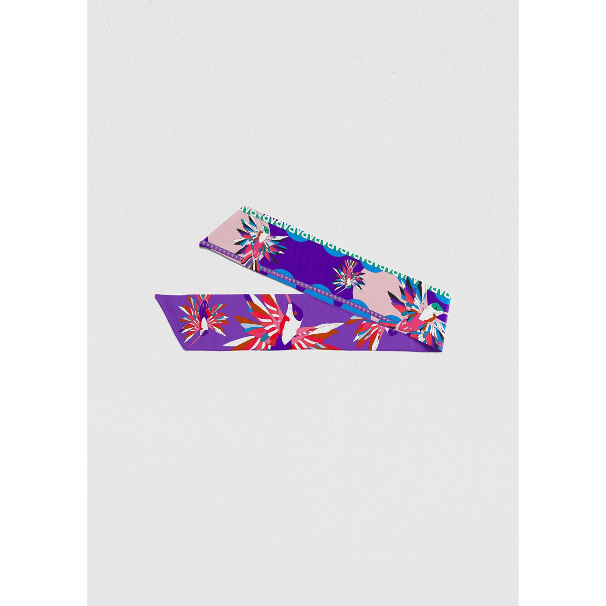 Foulard ruban Virginie Riou "Le petit colibri"