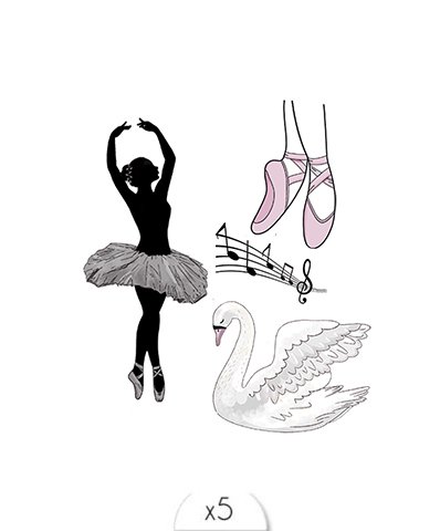 Temporary tattoo: Ballerina