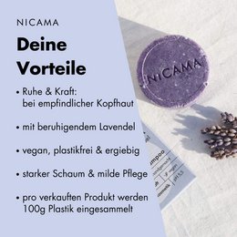 NICAMA - Festes Shampoo - Lavendel