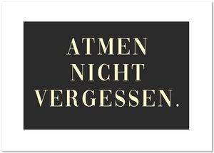 Postkaart "Atmen nicht vergessen"