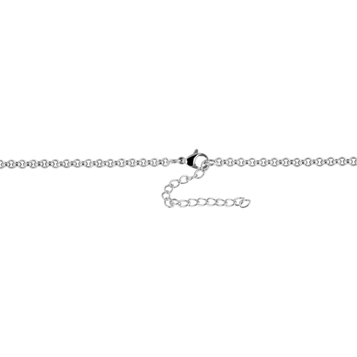 "Femine", accenterwtenketting van roestvrij staal, zilverkleurig, 45 cm