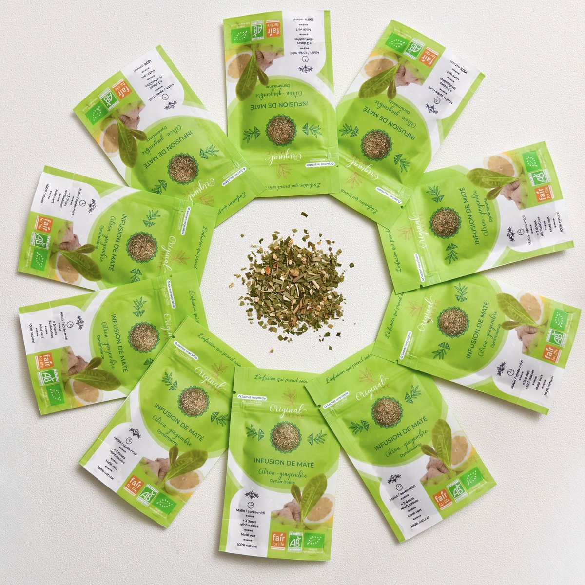 Infusion de maté citron gingembre - 10g
