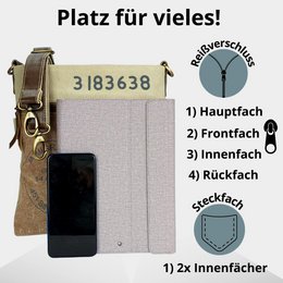 Sunsa women's shoulder bag. Crossover bag with many compartments. Vintage retro style shoulder bag. Canvas & Leather Crossbody Bag.…