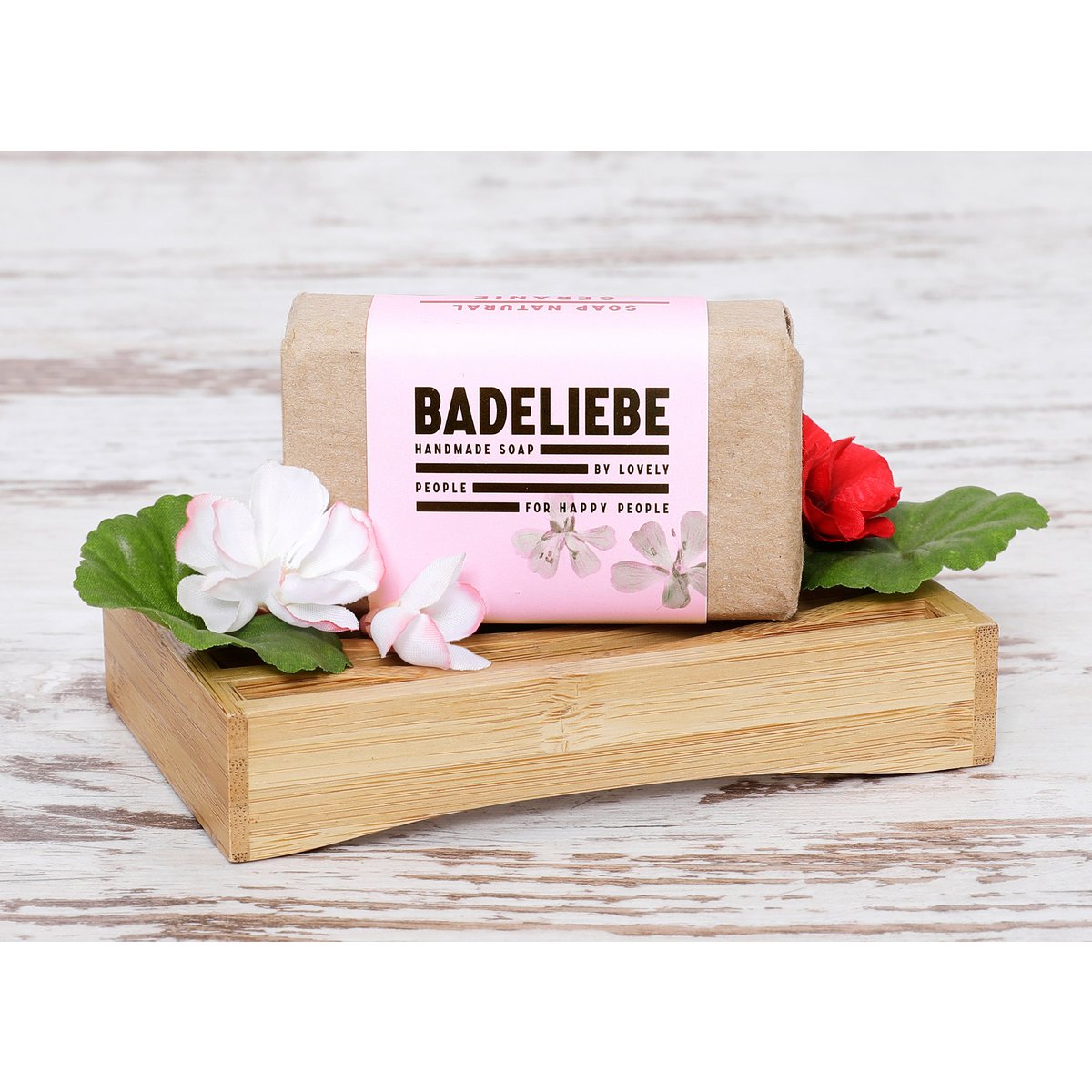 BADELIEBE - Hartseife Geranie Olive & Coconut Oil