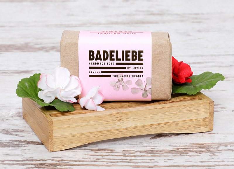 BADELIEBE - Hartseife Geranie Olive & Coconut Oil