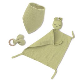 SET DOUDOU + BANDANA + Bijtring - MOD. OSO - OLIJFGROEN