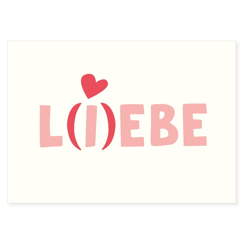 Carte postale "l (i) ebe" du papier recyclé