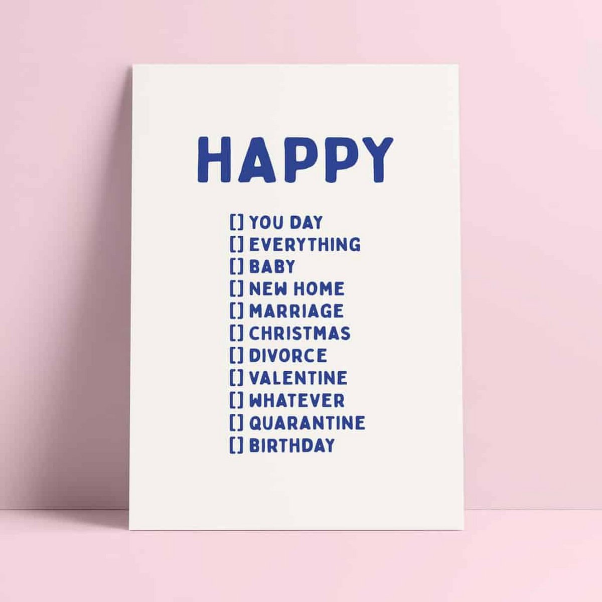 Impression Riso Bonne journée, anniversaire, peu importe