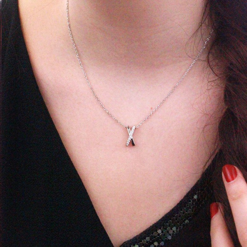 Pendentifs X Duo - Argenté et Cristal