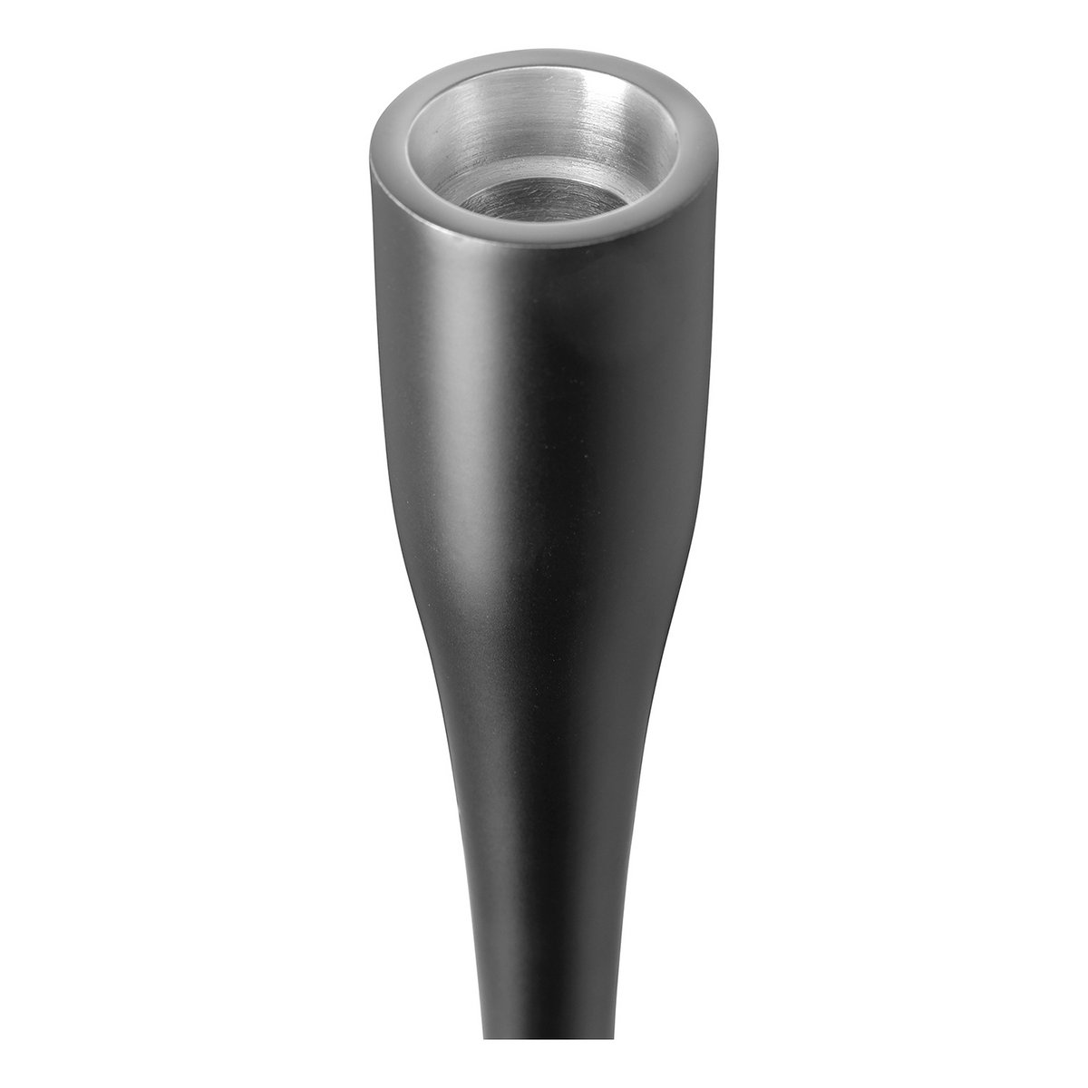 Świecznik LADY aluminium malowany proszkowo na czarny mat Ø 7 cm wys. 23 cm