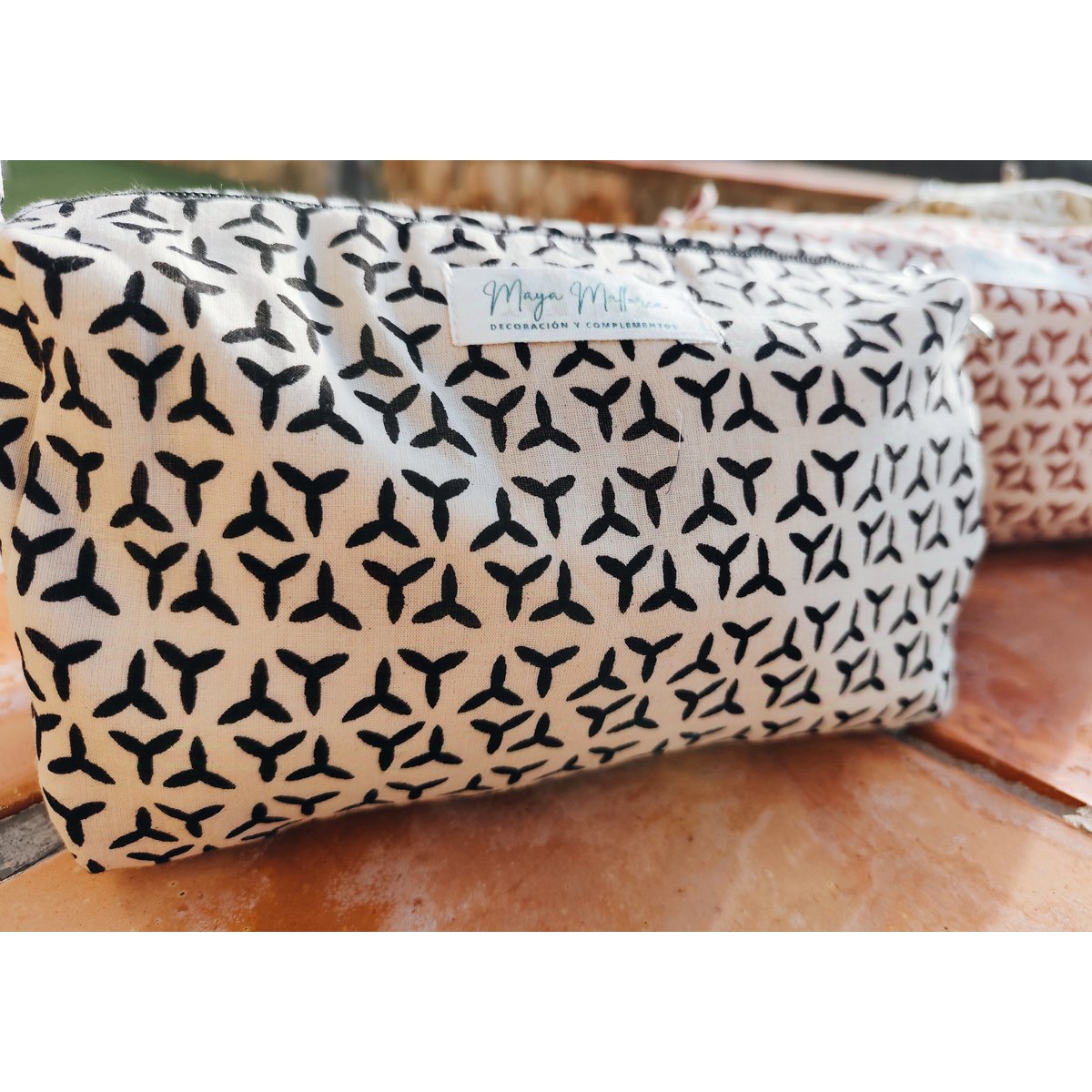 PACK DE 3 UNITÉS - POCHETTE EN COTON IMPRIMÉ BLOCK COLLECTION DEIA