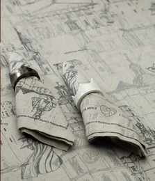 Linnedserviet Secret Love Story of Royal Vilnius Grey