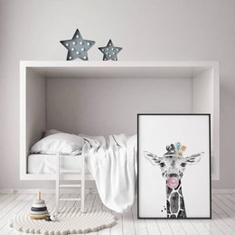 Giraffe Children's room poster Chewing gum