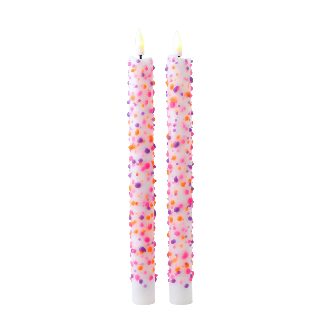 Candela a colonna LED Vivid Sparks - Set da 2