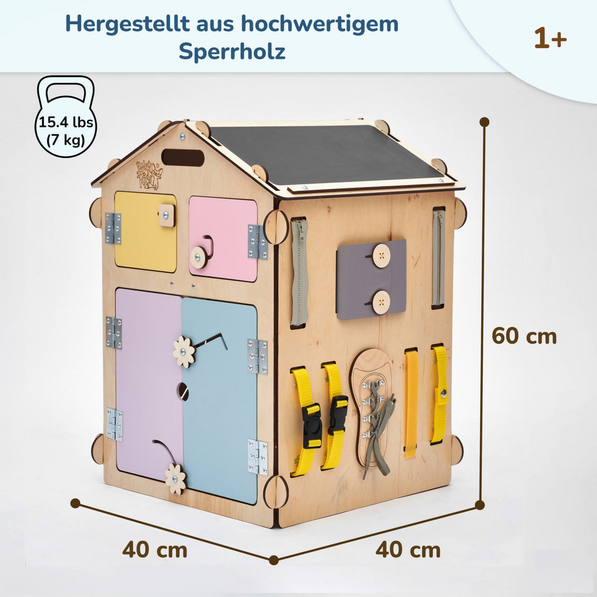 Set - BusyBoard cottage natura/pastel and creative cube