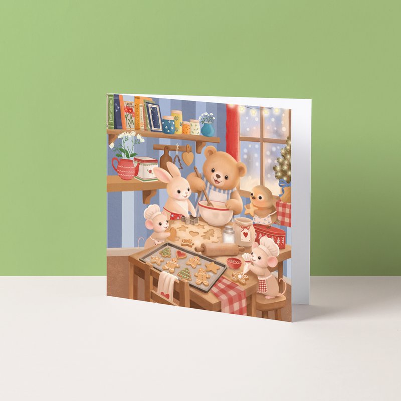 Wenskaart | Kerstkoekjes