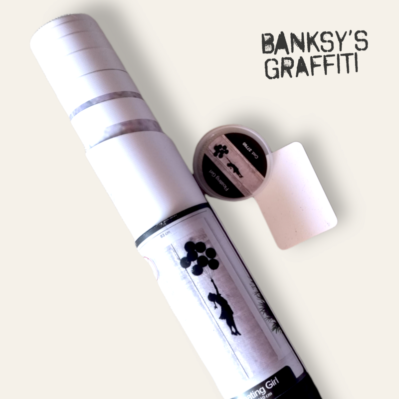 Banksy Door Sticker (83x210cm) - Floating Girl