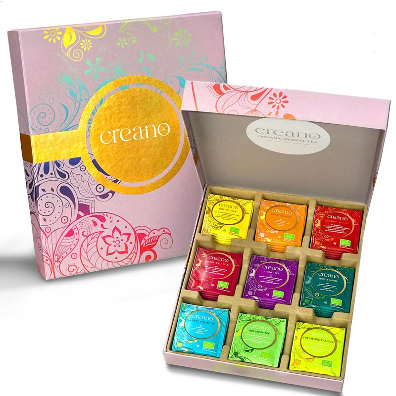 Creano biologische kruidentheemix cadeauset 45 stuks 90g