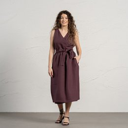 Leinen-Wickelkleid Macie