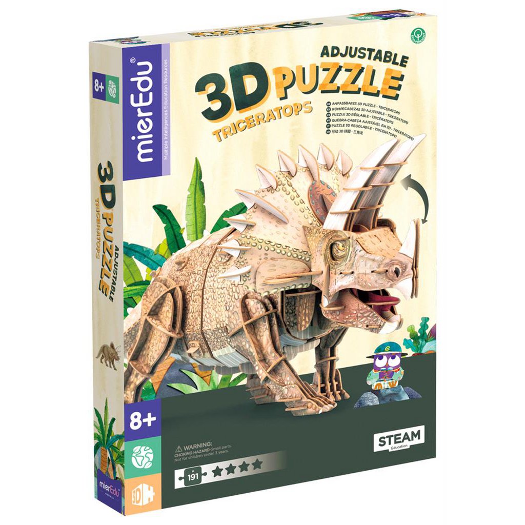 MierEdu - Movable 3D Puzzle - Triceratops