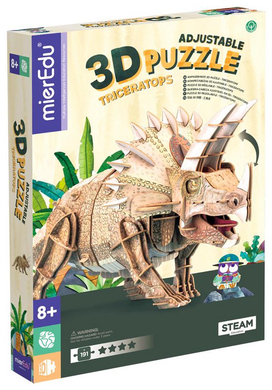 MierEdu - Movable 3D Puzzle - Triceratops