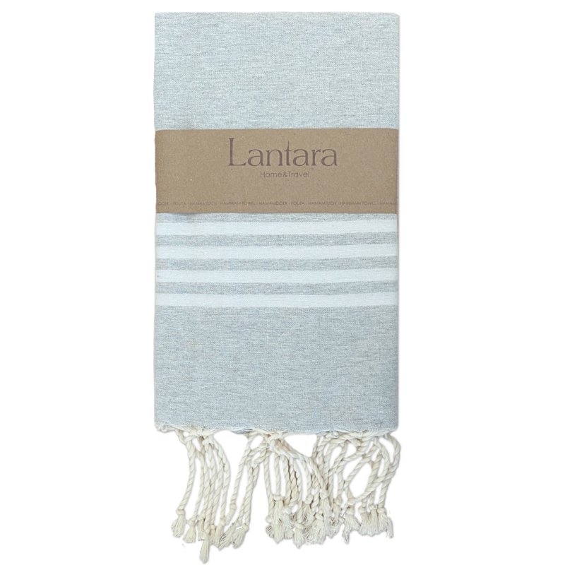 Ręcznik Hammam Fouta Provence - Jasnoszary - 100x200cm