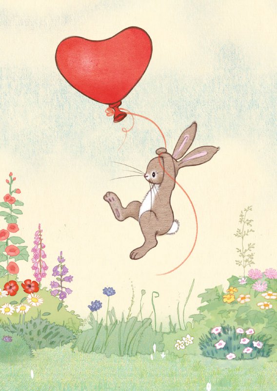 Postcard Angry Lovely Balloon