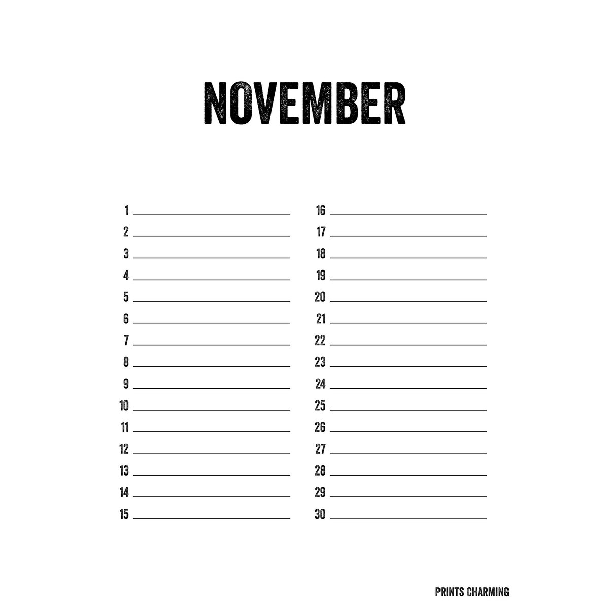 Calendario de cumpleaños negro