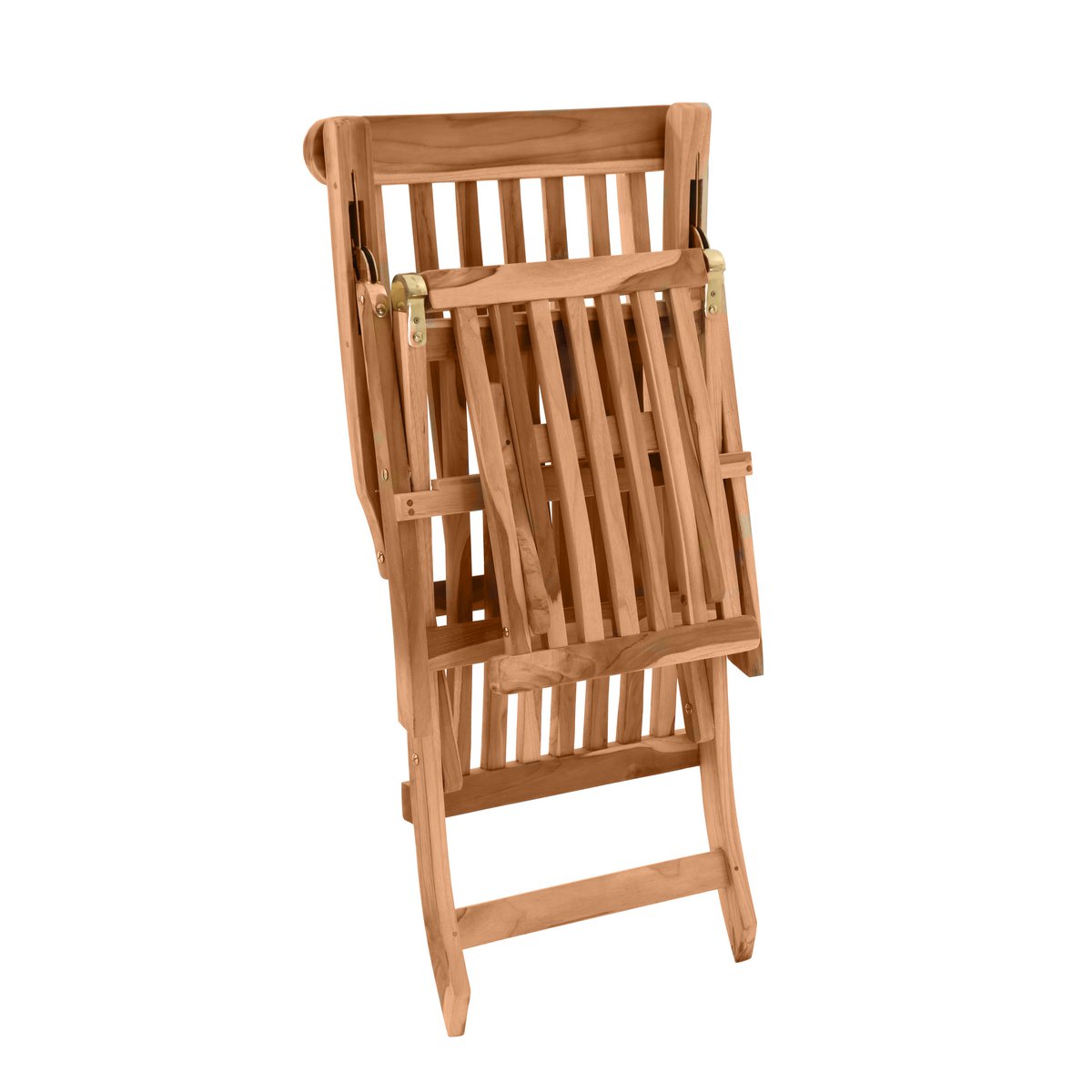Deck chair with footrest, teak
