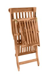 Deck chair with footrest, teak